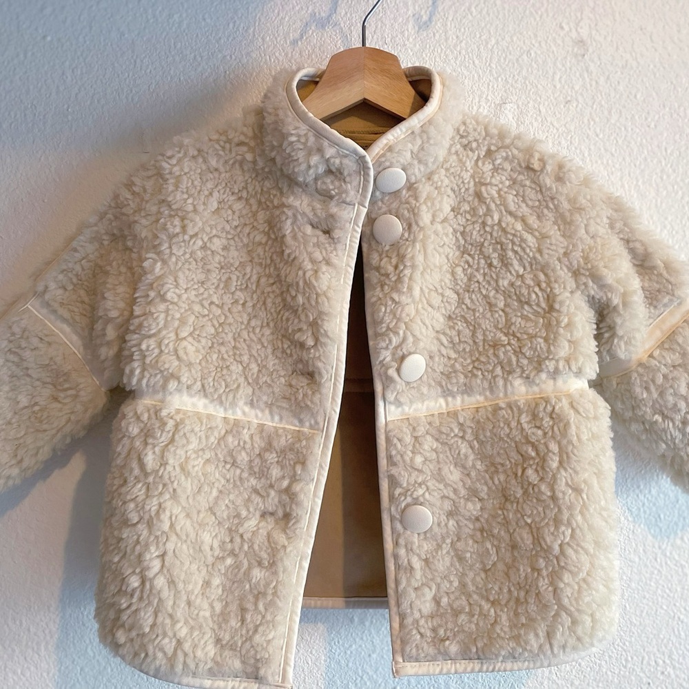 H&M Fluffy and Cozy Cream Kids Jacket